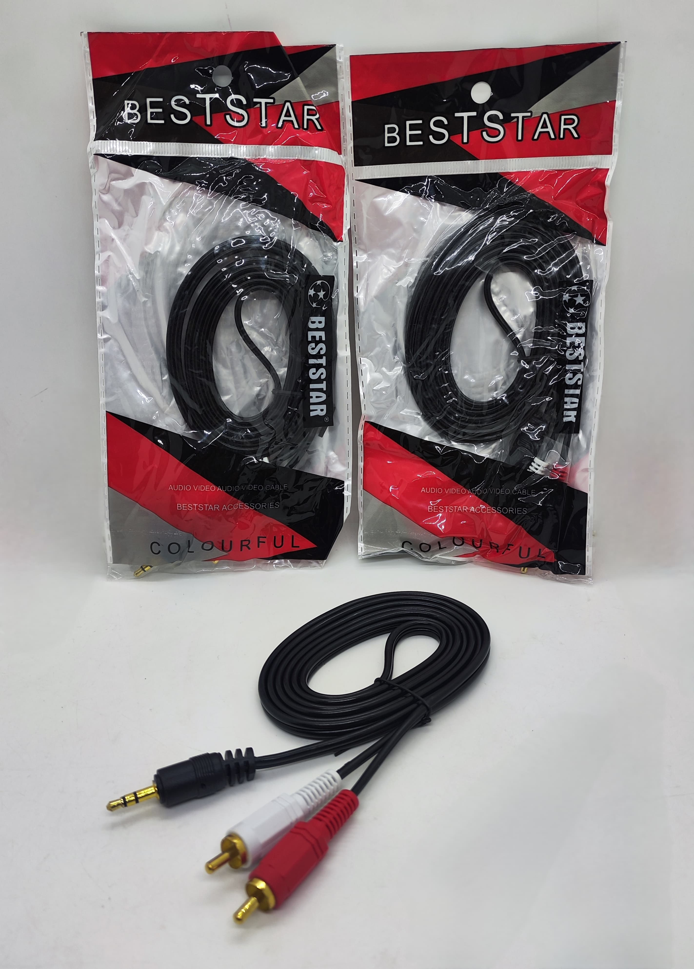 (BLT-105) CABLE 2 a 1 RCA a PLUG bolsa -  -  -  - 
