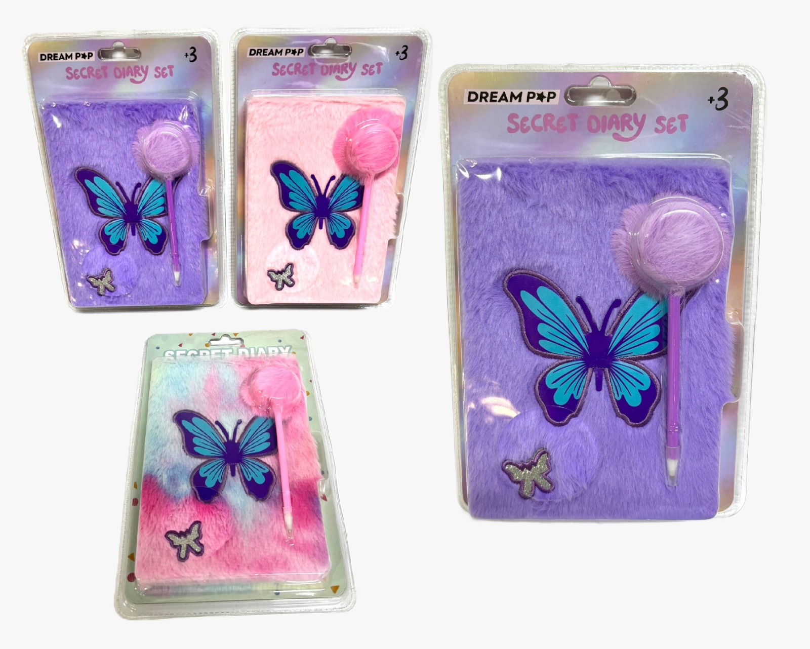 DIARIO INTIMO MARIPOSA A5 80 PAG PELUCHE + LAP -  