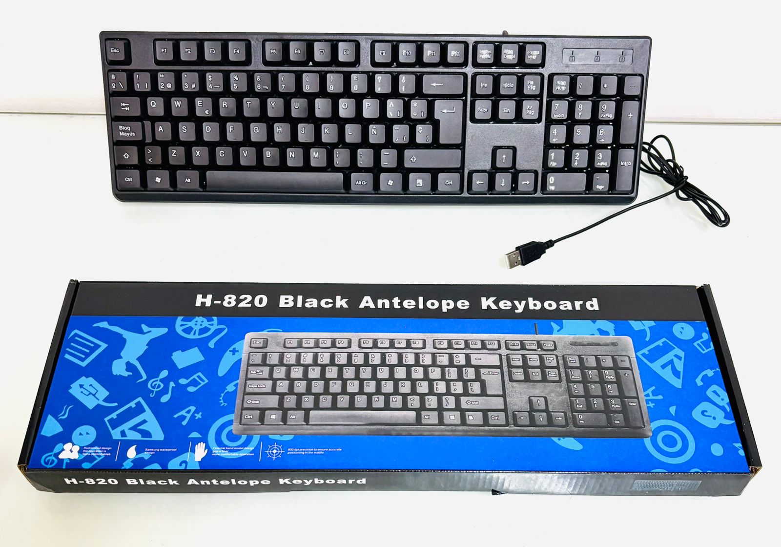 (TJX123) TECLADO OFICINA USB CON CABLE -  -  -  - 